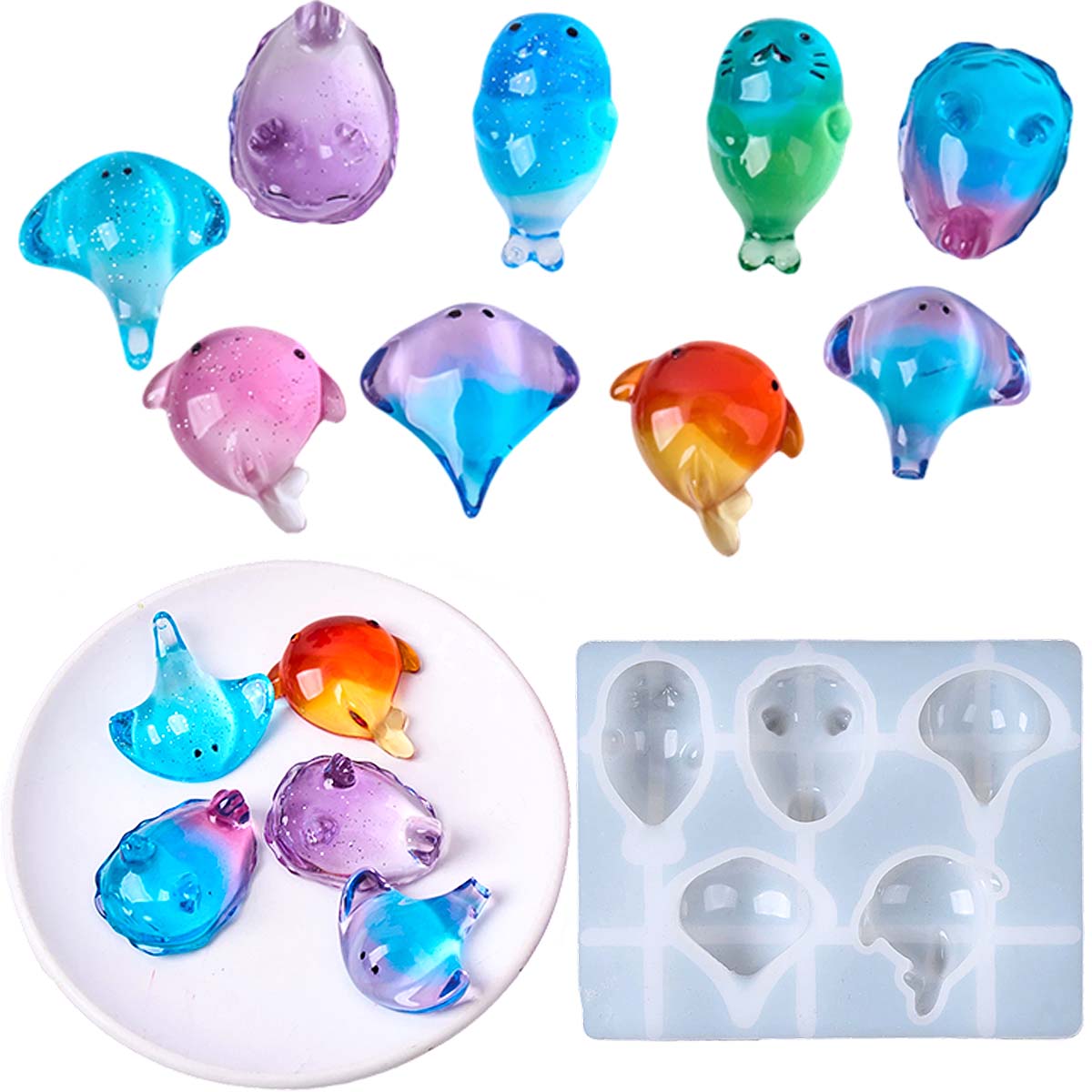 Soap Making Items - Forma Silikonowa 3D Kawaii Manta Ray