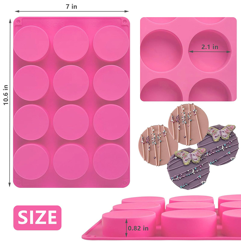 Okrągłe silikonowe formy z 12  – Soap Making Guide recenzja i cena