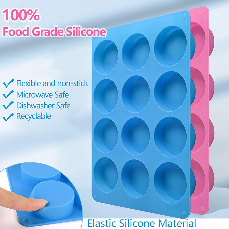Okrągłe silikonowe formy z 12  – Soap Making Guide recenzja i cena